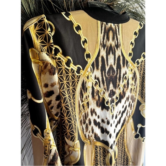 Black label by Chicos women’s duster size 00 gold and cream color - Picture 7 of 12